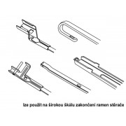 Stěrač FLAT MULTI 8 adaptérů 280 mm